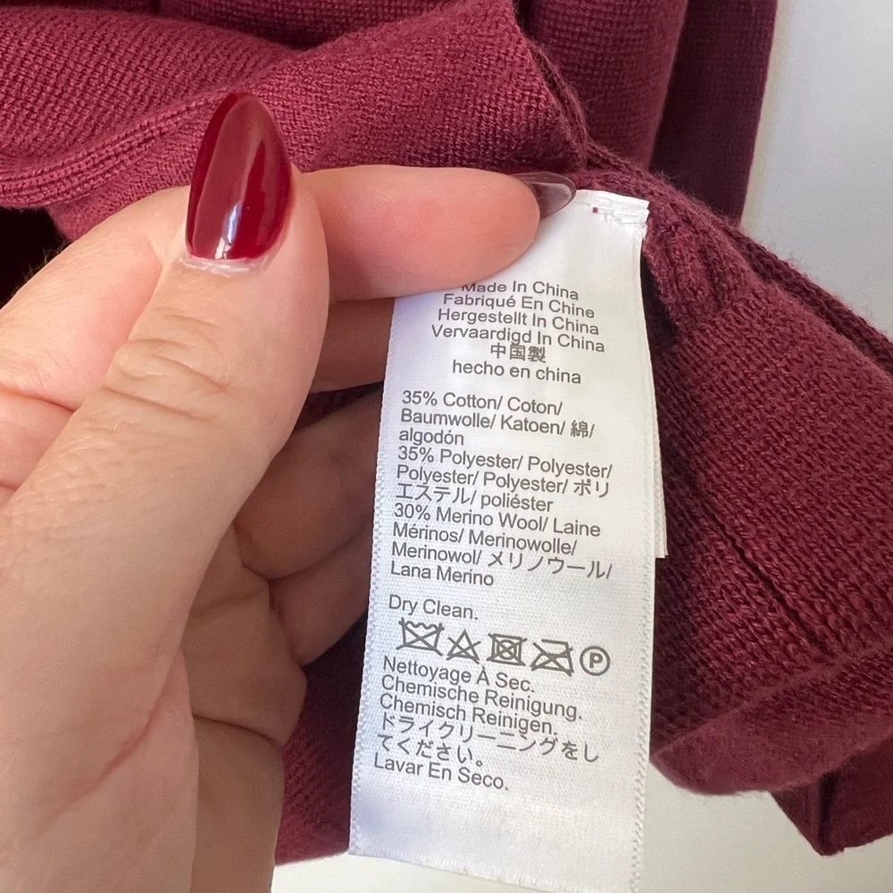 J. Crew Cecile Relaxed Sweater Blazer Knit Red - Women's Size Small